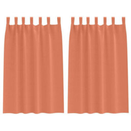 Berkfield Curtains With Curtains 2 Pcs Terracotta Polyester - thumbnail 2