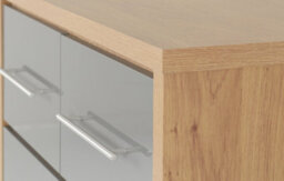 Seconique Seville 3+2 Drawer Chest Oak And Grey Sheen Finish - thumbnail 8