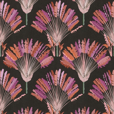As Creation Bricoflor Non-Woven Wallpaper, Funky Wallpaper, Feather In Orange, Terracotta, Black, Anthracite - 10,05 X 0,53 M - image 1