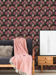As Creation Bricoflor Non-Woven Wallpaper, Funky Wallpaper, Feather In Orange, Terracotta, Black, Anthracite - 10,05 X 0,53 M - thumbnail 6