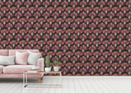As Creation Bricoflor Non-Woven Wallpaper, Funky Wallpaper, Feather In Orange, Terracotta, Black, Anthracite - 10,05 X 0,53 M - thumbnail 7