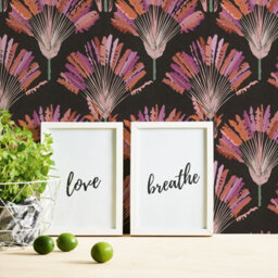 As Creation Bricoflor Non-Woven Wallpaper, Funky Wallpaper, Feather In Orange, Terracotta, Black, Anthracite - 10,05 X 0,53 M - thumbnail 2