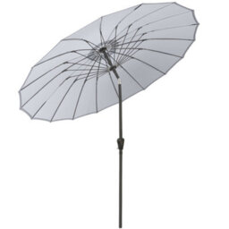 Sundaze 2.7M Grey Garden Parasol Umbrella Fiberglass Rib With Crank Tilt Outdoor Patio - thumbnail 4