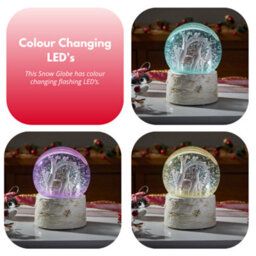 Marco Paul Musical Christmas Snow Globe With Colour Changing Led's - Reindeer - thumbnail 6