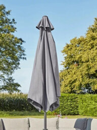 Parasol Umbrella Large Sunshade 2.4M Black Wooden Outdoor Garden Patio Canopy - thumbnail 8