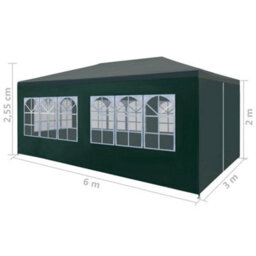 Walplus Party Tent Garden Gazebo Canopy 3X6 M Green - thumbnail 8