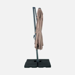 Sweeek. 2X3M Rectangular Cantilever Paraso - Parasol Can Be Tilted Folded And Rotated 360 Degreesl - Antibes - Beige-Brown - thumbnail 6