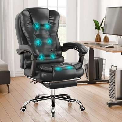 Massage Office Chair Executive Gaming Recline Footrest Computer Chairs - image 1