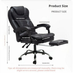 Massage Office Chair Executive Gaming Recline Footrest Computer Chairs - thumbnail 2