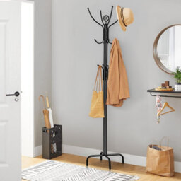 Costway Metal Coat Rack Hat Hanger Free Standing Hallstand Umbrella Stand With 12 Hooks - thumbnail 7
