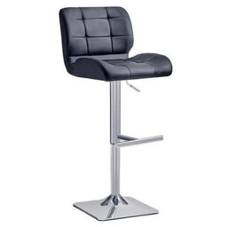 Furniture in Fashion Jam Rectangular Glass White Bar Table 4 Candid Black Stools - thumbnail 3