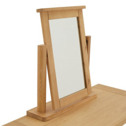 The Furniture Market Marbury Oak Vanity Mirror Adjustable Dressing Table Mirror Wooden Frame Tilting Hinged Design Easy Assembly - thumbnail 3