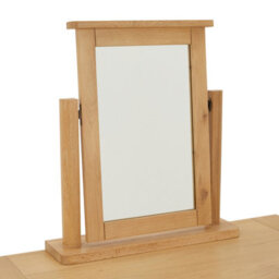 The Furniture Market Marbury Oak Vanity Mirror Adjustable Dressing Table Mirror Wooden Frame Tilting Hinged Design Easy Assembly - thumbnail 2