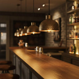 Industrial Antique Bronze Hammered Pendant Light  Adjustable Metal Shade With 1M Cable For Kitchen, Dining, And Bar - thumbnail 8