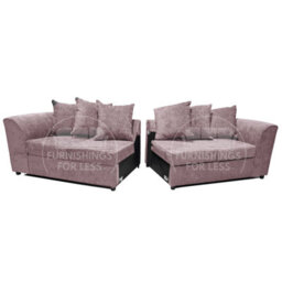 Furnishings For Less UK Monaco Chenille Fabric Long 4 Seater Sofa  Pink - thumbnail 2
