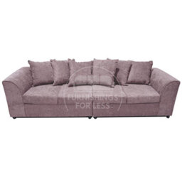 Furnishings For Less UK Monaco Chenille Fabric Long 4 Seater Sofa  Pink - thumbnail 3