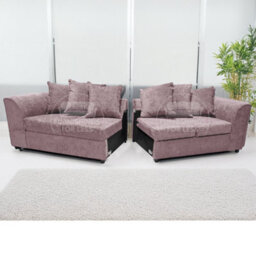 Furnishings For Less UK Monaco Chenille Fabric Long 4 Seater Sofa  Pink - thumbnail 4