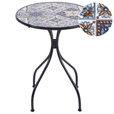 Beliani Bistro Table Civita 60 Cm 60 Cm Metal Black - image 1