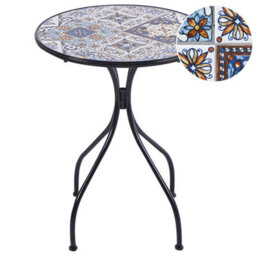 Beliani Bistro Table Civita 60 Cm 60 Cm Metal Black