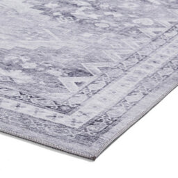 Grey Traditional Persian Bordered Geometric Rug For Dining Room Bed Room And Living Room-120Cm X 170Cm - thumbnail 6