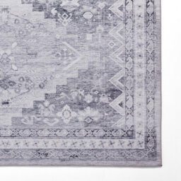 Grey Traditional Persian Bordered Geometric Rug For Dining Room Bed Room And Living Room-120Cm X 170Cm - thumbnail 5