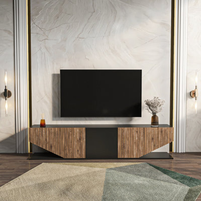 Decorotika Pearl Tv Stand Tv Unit For Tvs Up To 71 Inch Black And Alina - image 1