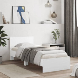 Berkfield Bed Frame Without Mattress With Headboard White 90X200 Cm