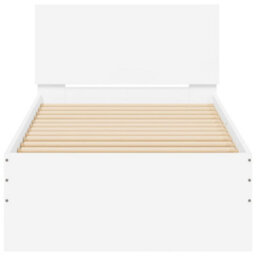 Berkfield Bed Frame Without Mattress With Headboard White 90X200 Cm - thumbnail 5