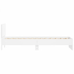 Berkfield Bed Frame Without Mattress With Headboard White 90X200 Cm - thumbnail 6