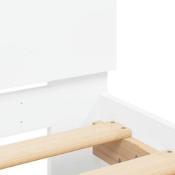 Berkfield Bed Frame Without Mattress With Headboard White 90X200 Cm - thumbnail 8
