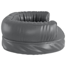 Berkfield Ergonomic Foam Dog Bed Grey 60X42 Cm Faux Leather - thumbnail 5