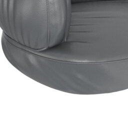 Berkfield Ergonomic Foam Dog Bed Grey 60X42 Cm Faux Leather - thumbnail 6