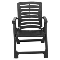 Urbn-Garden Urbngarden 72Cm Height Table With 4 Chairs Outdoor Patio Garden Furniture Black Round Plastic Table And Folding Chairs Set - thumbnail 5