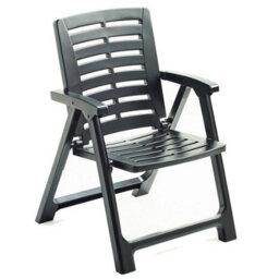 Urbn-Garden Urbngarden 72Cm Height Table With 4 Chairs Outdoor Patio Garden Furniture Black Round Plastic Table And Folding Chairs Set - thumbnail 4