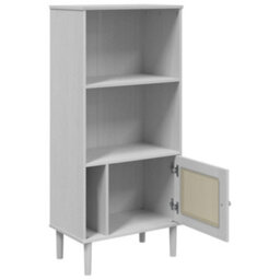 Walplus Bookcase Senja Rattan Look White 60X35X130 Cm Solid Wood Pine - thumbnail 6