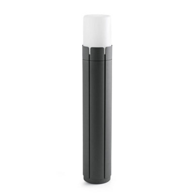 Luminosa Lighting Luminosa Tram 1 Light Outdoor Tall Bollard Light White, Dark Grey Ip65, E27 - image 1