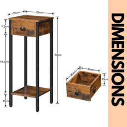 Rafaelo Mobilia Set Of 2 Slim Side Tables Home Furniture - thumbnail 8