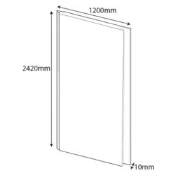 Splashwall Elite Mpc Tongue & Groove Bathroom & Wet Room Panel (H)2420mm (W)1200mm - Matt Light Oak - thumbnail 2