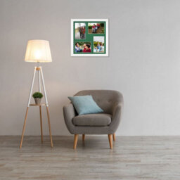 AK Frames 12X12 White Modern Multi Photo Frame With Emerald Mount - Holds 4 Apertures (4X) 6X4 Photos - thumbnail 3