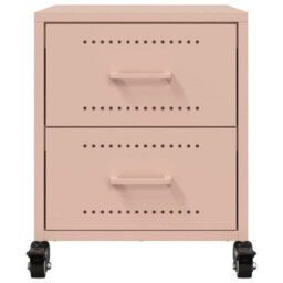 Berkfield Bedside Cabinets 2 Pcs Pink 36X39X43.5 Cm Steel - thumbnail 5
