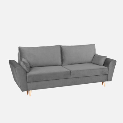 Heze Furniture Sendi 3 Seater Sofa Bed With Storage - Grey - image 1