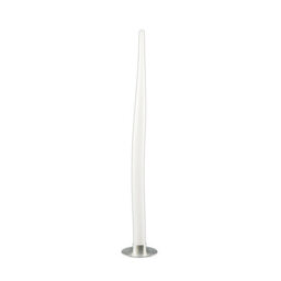 Luminosa Lighting Luminosa Estalacta Floor Lamp 1 Light Gu10 Small Indoor/outdoor Ip44, Silver/opal White - thumbnail 1