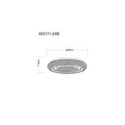 Luminosa Lighting Luminosa Rada Decorative Flush Ceiling Light White Led 3000K - thumbnail 6