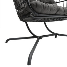 Thehotsale Double Swing Egg Chair With Stand Large 2 Person Outdoor Wicker Twins Basket Hanging Chair For Garden Balcony Outdoor - thumbnail 7