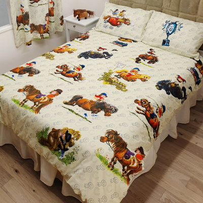 Lightning Horse 3D Quilt Duvet Cover Set – Microfiber, Single/Queen/King, Wall Mural Warehouse