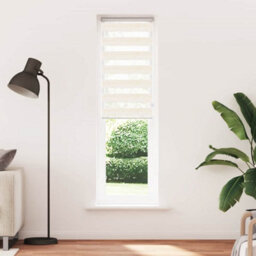 Berkfield Zebra Blind Marble Beige 60X200 Cm Fabric Width 55.9 Cm Polyester - thumbnail 2