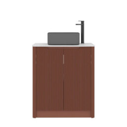 Royal Bathrooms Avenza 800mm Terracotta Clay Floor Standing Bathroom Vanity Unit 2 Door With Art Square Basin - thumbnail 6