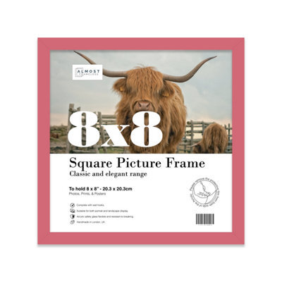 8X8 Pink Picture Frame (20.3 X 20.3Cm) Poster, Photo, Artwork, Gallery Wall Or Print - image 1