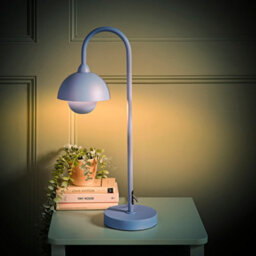 Valuelights Tilly Pastel Sky Blue Arched Dome Shade Metal Table Lamp - thumbnail 4