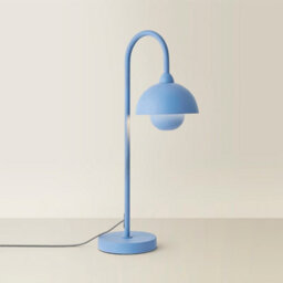 Valuelights Tilly Pastel Sky Blue Arched Dome Shade Metal Table Lamp - thumbnail 3
